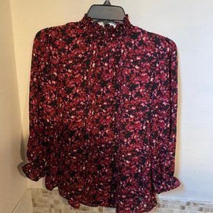 Blouse w/ Black and Reds. (new)